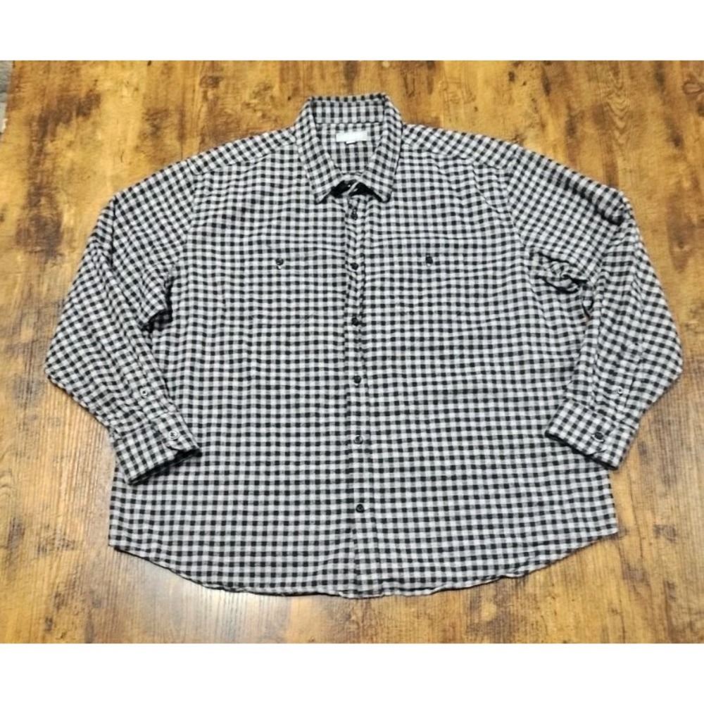 Ash & Erie Men's 2XL Eclipse Gingham Flannel Button-Down Shirt